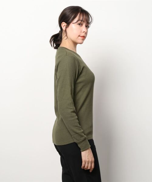 INNOCENT(イノセント)の「『RDS』クルーネック サーマルロンT(Tシャツ/カットソー・レディース・ホワイト/ブラック/ベージュ/ネイビー/グレー/カーキ/ライトピンク・LARGE/X-LARGE/MEDIUM)」の8枚目の写真