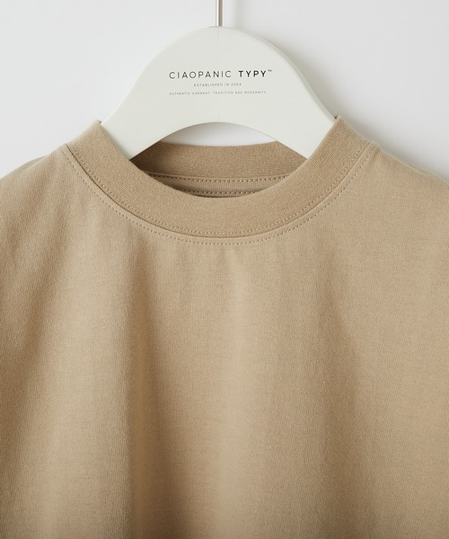 CIAOPANIC TYPY（チャオパニックティピー）の「【KIDS】USAコットンスリットチュニック（Tシャツ/カットソー・キッズ・ミント/チャコールグレー/ベージュ・LARGE/XX-LARGE/X-LARGE/SMALL/MEDIUM）」の8枚目の写真