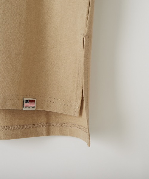 CIAOPANIC TYPY（チャオパニックティピー）の「【KIDS】USAコットンスリットチュニック（Tシャツ/カットソー・キッズ・ミント/チャコールグレー/ベージュ・LARGE/XX-LARGE/X-LARGE/SMALL/MEDIUM）」の7枚目の写真