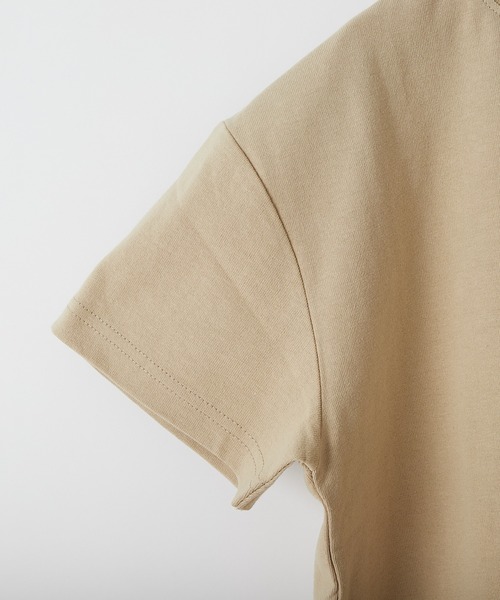 CIAOPANIC TYPY（チャオパニックティピー）の「【KIDS】USAコットンスリットチュニック（Tシャツ/カットソー・キッズ・ミント/チャコールグレー/ベージュ・LARGE/XX-LARGE/X-LARGE/SMALL/MEDIUM）」の4枚目の写真