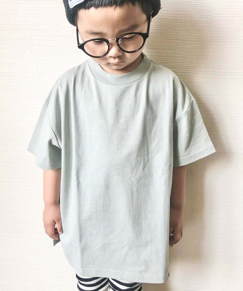 CIAOPANIC TYPY（チャオパニックティピー）の「【KIDS】USAコットンスリットチュニック（Tシャツ/カットソー・キッズ・ミント/チャコールグレー/ベージュ・LARGE/XX-LARGE/X-LARGE/SMALL/MEDIUM）」の9枚目の写真