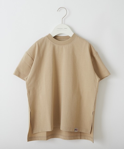 CIAOPANIC TYPY（チャオパニックティピー）の「【KIDS】USAコットンスリットチュニック（Tシャツ/カットソー・キッズ・ミント/チャコールグレー/ベージュ・LARGE/XX-LARGE/X-LARGE/SMALL/MEDIUM）」の14枚目の写真