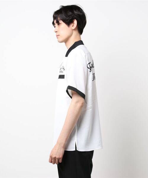 COLLARS（カラーズ）の「【COLLARS/カラーズ】七代目武装戦線副頭 藤代拓海着用アウトサイダーボーリングシャツ（シャツ/ブラウス・メンズ・ブラック/ホワイト・XL/M/XXL/L）」の5枚目の写真