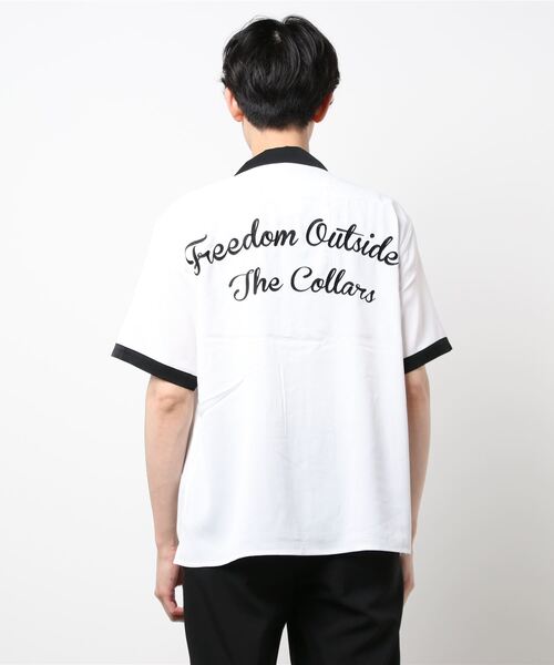 COLLARS（カラーズ）の「【COLLARS/カラーズ】七代目武装戦線副頭 藤代拓海着用アウトサイダーボーリングシャツ（シャツ/ブラウス・メンズ・ブラック/ホワイト・XL/M/XXL/L）」の4枚目の写真