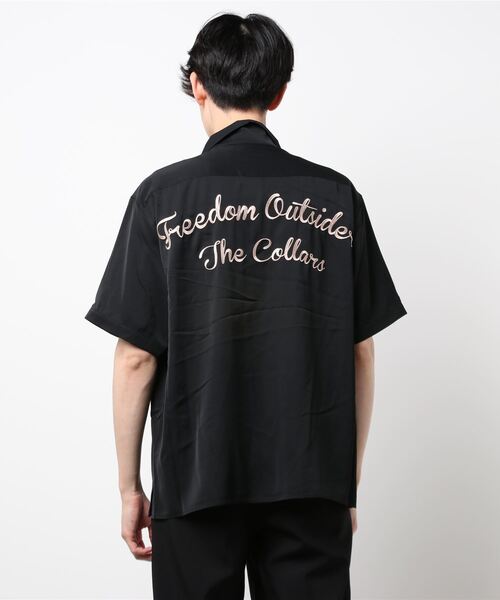 COLLARS（カラーズ）の「【COLLARS/カラーズ】七代目武装戦線副頭 藤代拓海着用アウトサイダーボーリングシャツ（シャツ/ブラウス・メンズ・ブラック/ホワイト・XL/M/XXL/L）」の3枚目の写真