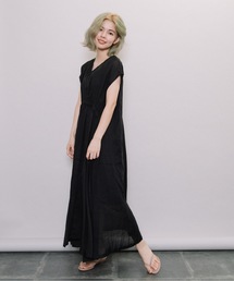 miniyu | 【NIMES】リネン・シアーロングワンピース(ワンピース)