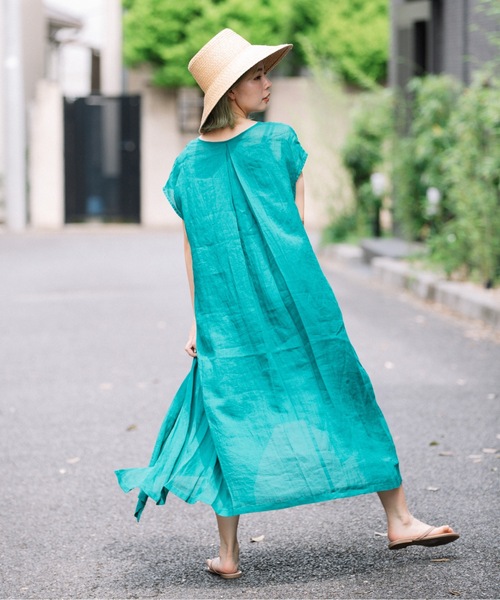 miniyu(ミニュウ)の「【NIMES】リネン・シアーロングワンピース(ワンピース・レディース・ブラック/ブラウン/ピンク/グリーン・FREE)」の21枚目の写真