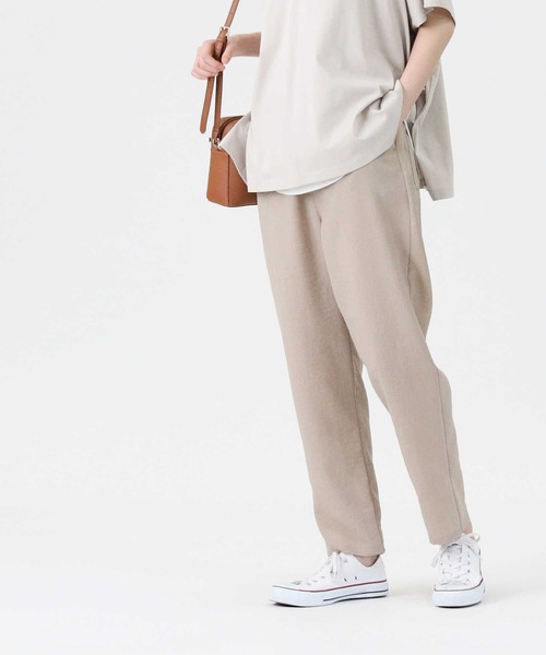 RAG MACHINE（ラグマシーン）の「【RAG MACHINE】リネンライクテーパードパンツ（その他パンツ・レディース・ブラック/ベージュ/ネイビー/オリーブ/ライトベージュ/ネイビー×ホワイト・L/M）」の3枚目の写真