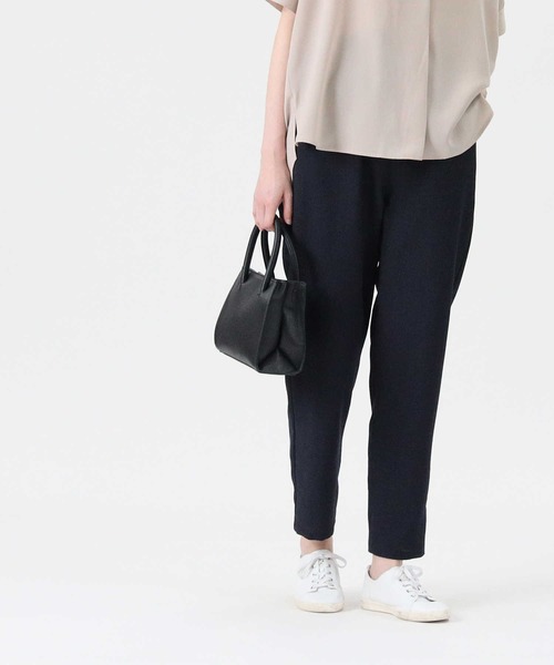 RAG MACHINE（ラグマシーン）の「【RAG MACHINE】リネンライクテーパードパンツ（その他パンツ・レディース・ブラック/ベージュ/ネイビー/オリーブ/ライトベージュ/ネイビー×ホワイト・L/M）」の6枚目の写真