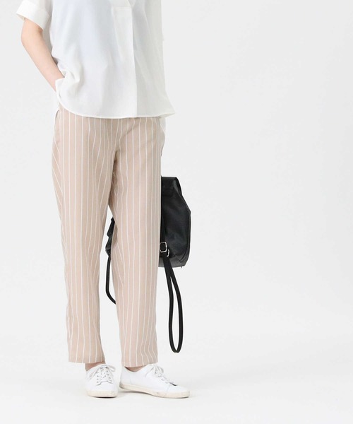 RAG MACHINE（ラグマシーン）の「【RAG MACHINE】リネンライクテーパードパンツ（その他パンツ・レディース・ブラック/ベージュ/ネイビー/オリーブ/ライトベージュ/ネイビー×ホワイト・L/M）」の4枚目の写真