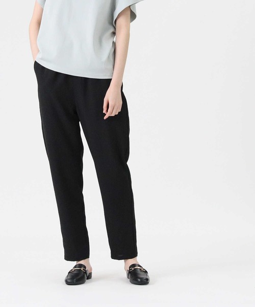 RAG MACHINE（ラグマシーン）の「【RAG MACHINE】リネンライクテーパードパンツ（その他パンツ・レディース・ブラック/ベージュ/ネイビー/オリーブ/ライトベージュ/ネイビー×ホワイト・L/M）」の2枚目の写真