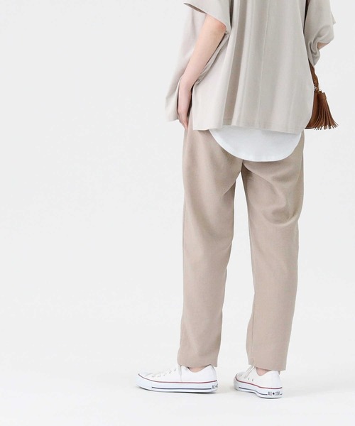RAG MACHINE（ラグマシーン）の「【RAG MACHINE】リネンライクテーパードパンツ（その他パンツ・レディース・ブラック/ベージュ/ネイビー/オリーブ/ライトベージュ/ネイビー×ホワイト・L/M）」の14枚目の写真