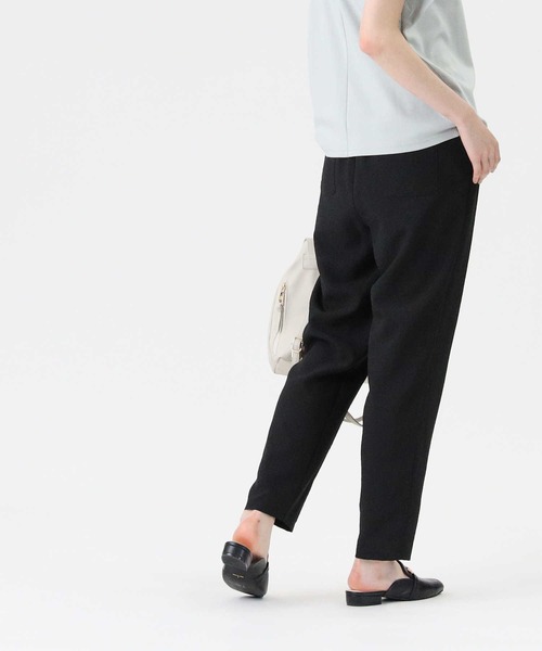 RAG MACHINE（ラグマシーン）の「【RAG MACHINE】リネンライクテーパードパンツ（その他パンツ・レディース・ブラック/ベージュ/ネイビー/オリーブ/ライトベージュ/ネイビー×ホワイト・L/M）」の9枚目の写真