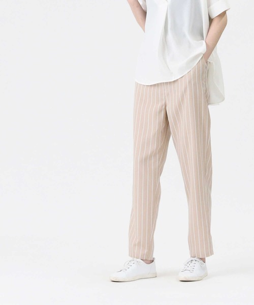 RAG MACHINE（ラグマシーン）の「【RAG MACHINE】リネンライクテーパードパンツ（その他パンツ・レディース・ブラック/ベージュ/ネイビー/オリーブ/ライトベージュ/ネイビー×ホワイト・L/M）」の18枚目の写真