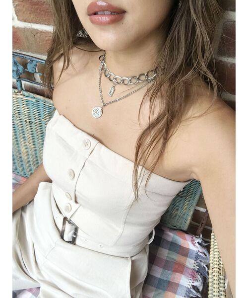 EVRIS（エヴリス）の「オーバーラップコインチェーンネックレス（ネックレス・レディース・シルバー/ゴールド・FREE）」の21枚目の写真