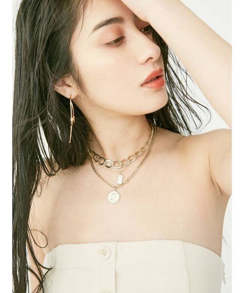 EVRIS（エヴリス）の「オーバーラップコインチェーンネックレス（ネックレス・レディース・シルバー/ゴールド・FREE）」の20枚目の写真