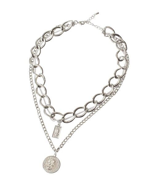 EVRIS（エヴリス）の「オーバーラップコインチェーンネックレス（ネックレス・レディース・シルバー/ゴールド・FREE）」の22枚目の写真