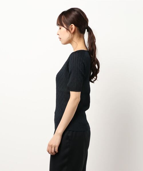 HANAE MORI（ハナエモリ）の「【HANAE MORI】ニット（ニット/セーター・レディース・サンドベージュ/ネイビー/グリーン/ピンク・38/40）」の5枚目の写真