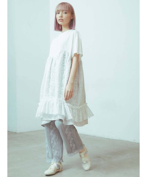 merry jenny(メリージェニー)の「シアーラインレースパンツ(その他パンツ・レディース・ライトブルー/ブラック/アイボリー・FREE)」の10枚目の写真