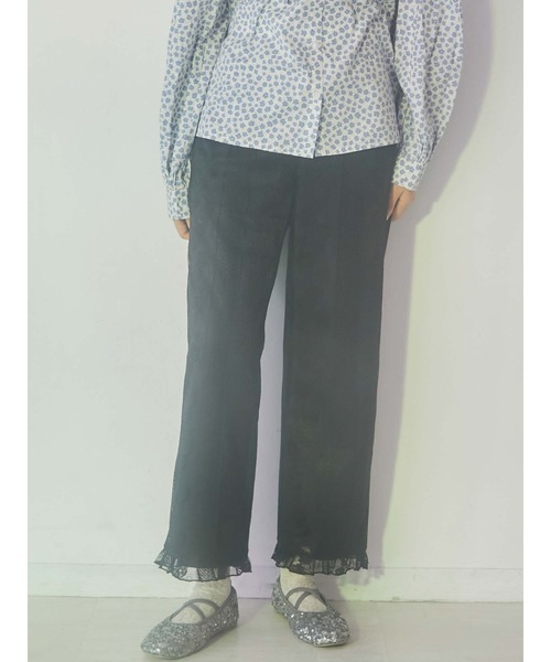 merry jenny(メリージェニー)の「シアーラインレースパンツ(その他パンツ・レディース・ライトブルー/ブラック/アイボリー・FREE)」の1枚目の写真