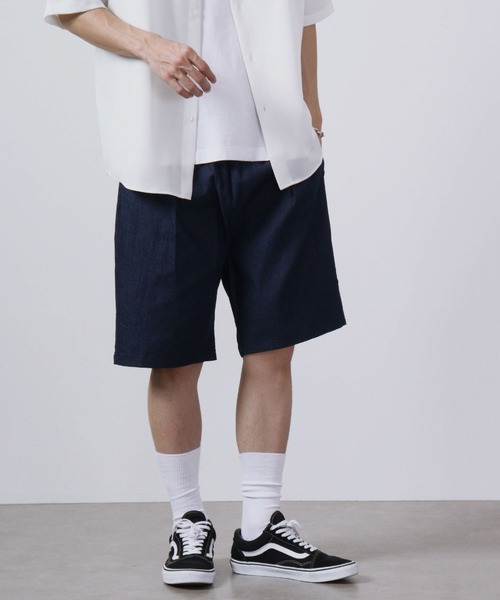 FUNALIVE(ファンアライブ)の「ツイル シェフ/デニム ショーツ(デニムパンツ・メンズ・ホワイト/ブラック/ベージュ/ネイビー/パープル/サックスブルー/ワンウォッシュ/オリーブ・S/M/L/XL)」の7枚目の写真