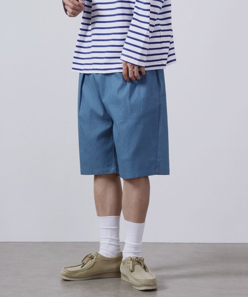 FUNALIVE(ファンアライブ)の「ツイル シェフ/デニム ショーツ(デニムパンツ・メンズ・ホワイト/ブラック/ベージュ/ネイビー/パープル/サックスブルー/ワンウォッシュ/オリーブ・S/M/L/XL)」の6枚目の写真