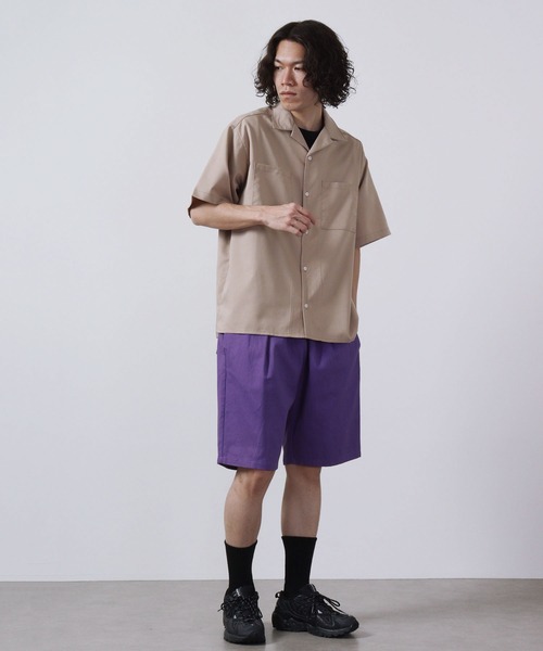 FUNALIVE(ファンアライブ)の「ツイル シェフ/デニム ショーツ(デニムパンツ・メンズ・ホワイト/ブラック/ベージュ/ネイビー/パープル/サックスブルー/ワンウォッシュ/オリーブ・S/M/L/XL)」の9枚目の写真