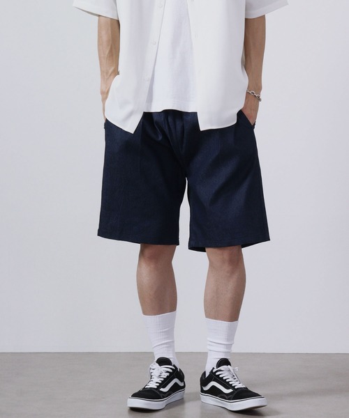 FUNALIVE(ファンアライブ)の「ツイル シェフ/デニム ショーツ(デニムパンツ・メンズ・ホワイト/ブラック/ベージュ/ネイビー/パープル/サックスブルー/ワンウォッシュ/オリーブ・S/M/L/XL)」の15枚目の写真