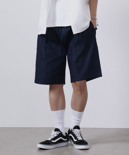 FUNALIVE(ファンアライブ)の「ツイル シェフ/デニム ショーツ(デニムパンツ・メンズ・ホワイト/ブラック/ベージュ/ネイビー/パープル/サックスブルー/ワンウォッシュ/オリーブ・S/M/L/XL)」の16枚目の写真