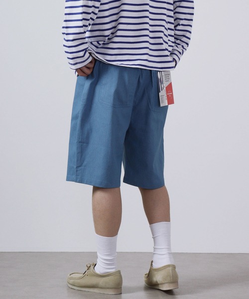 FUNALIVE(ファンアライブ)の「ツイル シェフ/デニム ショーツ(デニムパンツ・メンズ・ホワイト/ブラック/ベージュ/ネイビー/パープル/サックスブルー/ワンウォッシュ/オリーブ・S/M/L/XL)」の18枚目の写真