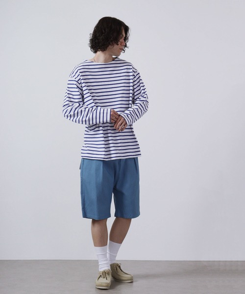 FUNALIVE(ファンアライブ)の「ツイル シェフ/デニム ショーツ(デニムパンツ・メンズ・ホワイト/ブラック/ベージュ/ネイビー/パープル/サックスブルー/ワンウォッシュ/オリーブ・S/M/L/XL)」の17枚目の写真