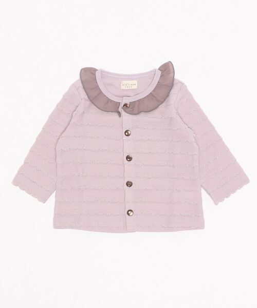 kids zoo(キッズズー)の「タックJQカーディガン(カーディガン/ボレロ・キッズ・ホワイト/パープル/ピンク・90/80/70)」の11枚目の写真