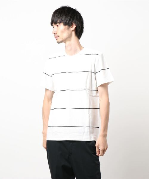 DETAILS(ディテールズ)の「DETAILS/梨地ボーダーEE(Tシャツ/カットソー・メンズ・ホワイト・MEDIUM/LARGE)」の1枚目の写真