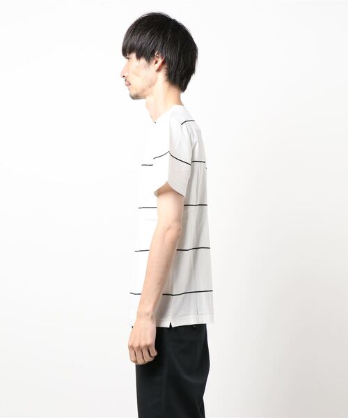 DETAILS(ディテールズ)の「DETAILS/梨地ボーダーEE(Tシャツ/カットソー・メンズ・ホワイト・MEDIUM/LARGE)」の3枚目の写真