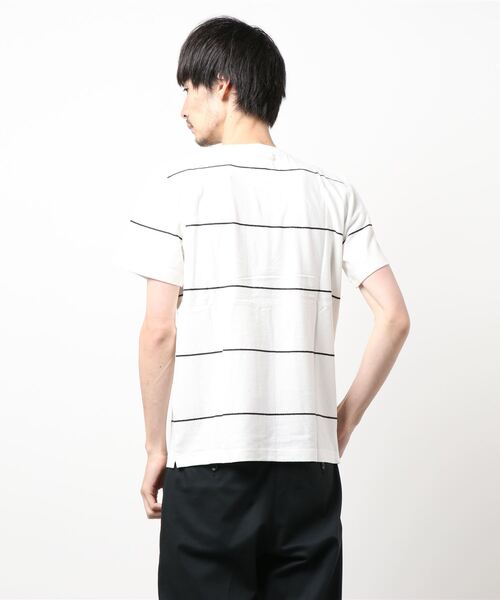 DETAILS(ディテールズ)の「DETAILS/梨地ボーダーEE(Tシャツ/カットソー・メンズ・ホワイト・MEDIUM/LARGE)」の2枚目の写真