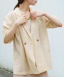 Kastane | シアー五分袖シャツジャケット(テーラードジャケット)