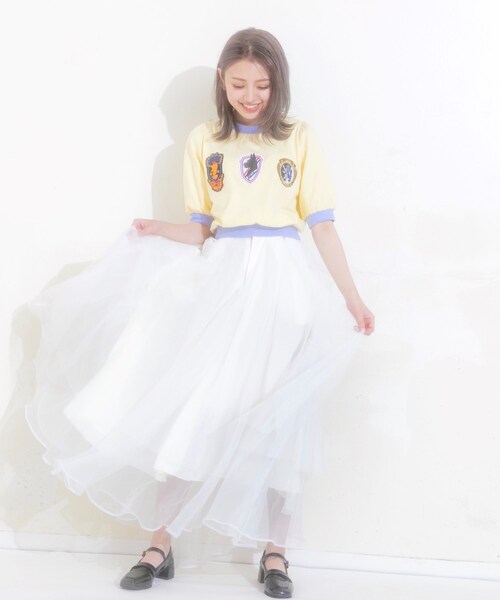 KOL ME BABY(コルミーベイビー)の「◆ボリュームワッペントップス(Tシャツ/カットソー・レディース・レモンイエロー・00)」の7枚目の写真
