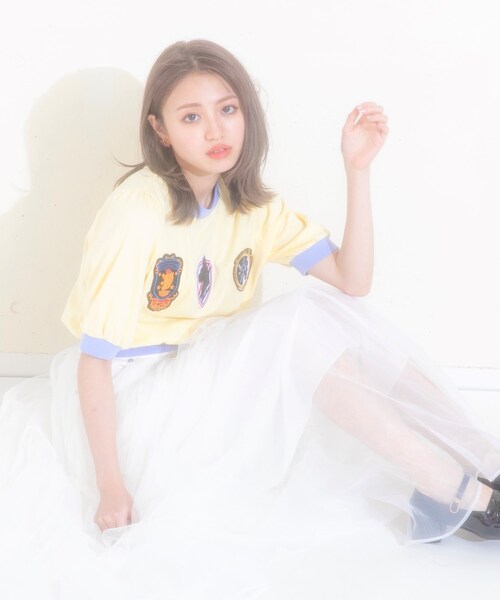 KOL ME BABY(コルミーベイビー)の「◆ボリュームワッペントップス(Tシャツ/カットソー・レディース・レモンイエロー・00)」の13枚目の写真