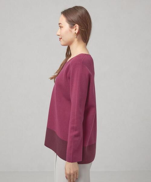 closet story（クローゼットストーリー）の「＜closet story（クローゼットストーリー）＞バイカラー ニット プルオーバー -ウォッシャブル-（ニット/セーター・レディース・ライトグレー/ピンク/ロイヤルブルー・FREE）」の12枚目の写真