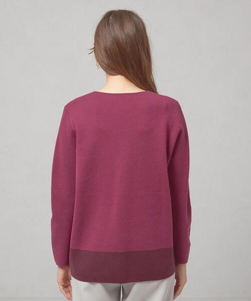 closet story（クローゼットストーリー）の「＜closet story（クローゼットストーリー）＞バイカラー ニット プルオーバー -ウォッシャブル-（ニット/セーター・レディース・ライトグレー/ピンク/ロイヤルブルー・FREE）」の16枚目の写真