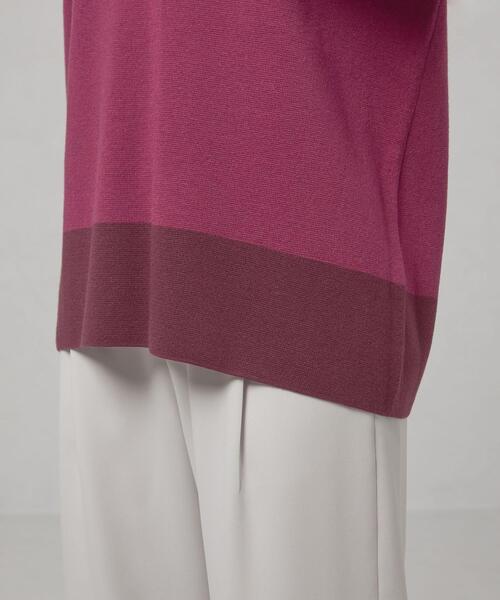 closet story（クローゼットストーリー）の「＜closet story（クローゼットストーリー）＞バイカラー ニット プルオーバー -ウォッシャブル-（ニット/セーター・レディース・ライトグレー/ピンク/ロイヤルブルー・FREE）」の10枚目の写真