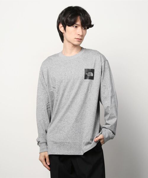 THE NORTH FACE（ザノースフェイス）の「THE NORTH FACE L/S SQUARE LOGO TEE / ザ・ノース・フェイス ロングスリーブスクエアロゴティー（Tシャツ/カットソー・メンズ・ホワイト/ブラック/パープル/グレー/オリーブ・S/M/L/XL/XXL）」の4枚目の写真