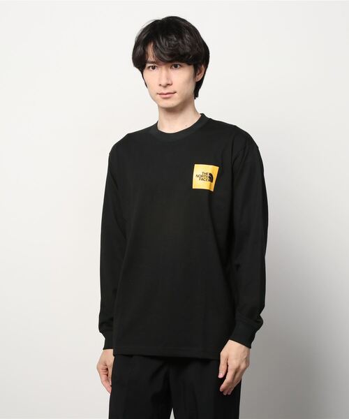 THE NORTH FACE（ザノースフェイス）の「THE NORTH FACE L/S SQUARE LOGO TEE / ザ・ノース・フェイス ロングスリーブスクエアロゴティー（Tシャツ/カットソー・メンズ・ホワイト/ブラック/パープル/グレー/オリーブ・S/M/L/XL/XXL）」の3枚目の写真