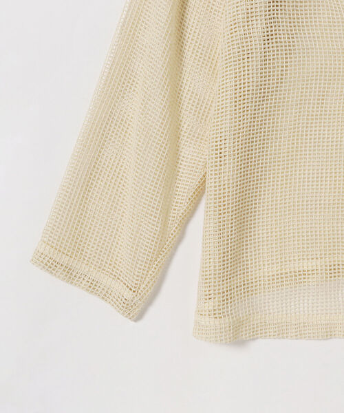 Ray BEAMS（レイビームス）の「Ray BEAMS / メッシュ 1ボタン ジャケット（テーラードジャケット・レディース・ナチュラル/ブラック・ONE SIZE）」の8枚目の写真