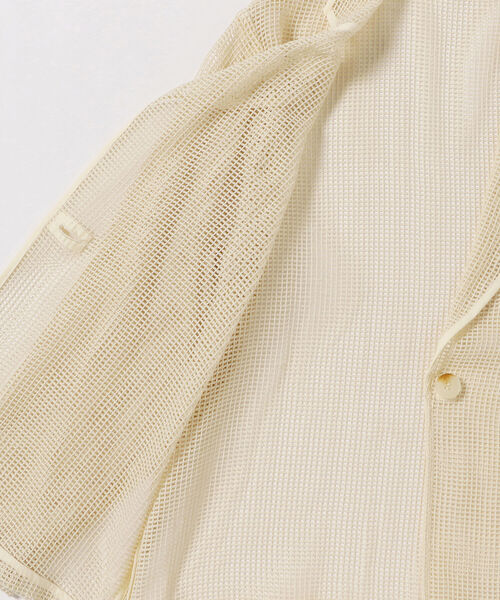 Ray BEAMS（レイビームス）の「Ray BEAMS / メッシュ 1ボタン ジャケット（テーラードジャケット・レディース・ナチュラル/ブラック・ONE SIZE）」の9枚目の写真