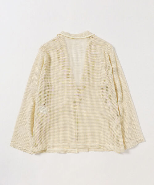 Ray BEAMS（レイビームス）の「Ray BEAMS / メッシュ 1ボタン ジャケット（テーラードジャケット・レディース・ナチュラル/ブラック・ONE SIZE）」の10枚目の写真