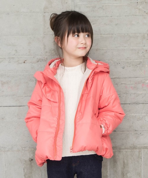 RAGMART（ラグマート）の「サーモライトブルゾン（ナイロンジャケット・キッズ・ピンク/ネイビー・90cm/95cm/80ｃｍ）」の2枚目の写真
