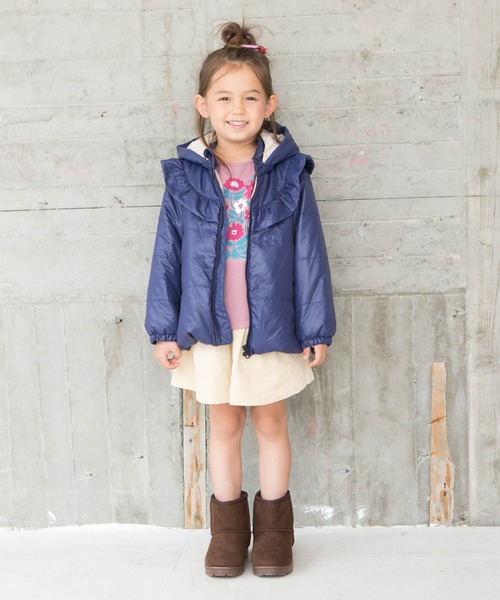 RAGMART（ラグマート）の「サーモライトブルゾン（ナイロンジャケット・キッズ・ピンク/ネイビー・90cm/95cm/80ｃｍ）」の3枚目の写真