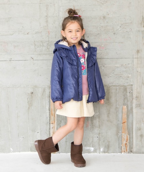 RAGMART（ラグマート）の「サーモライトブルゾン（ナイロンジャケット・キッズ・ピンク/ネイビー・90cm/95cm/80ｃｍ）」の4枚目の写真