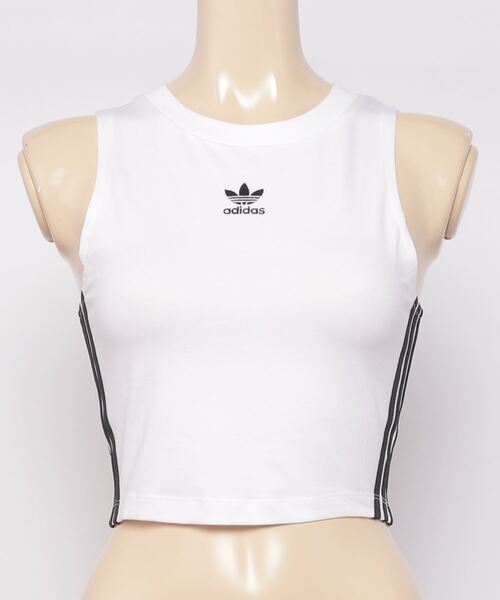adidas アディダス オリジナルス＜ワンポイント タンクトップ＞M1212s adidas（アディダス）の「アディカラー クラシックス クロップド
